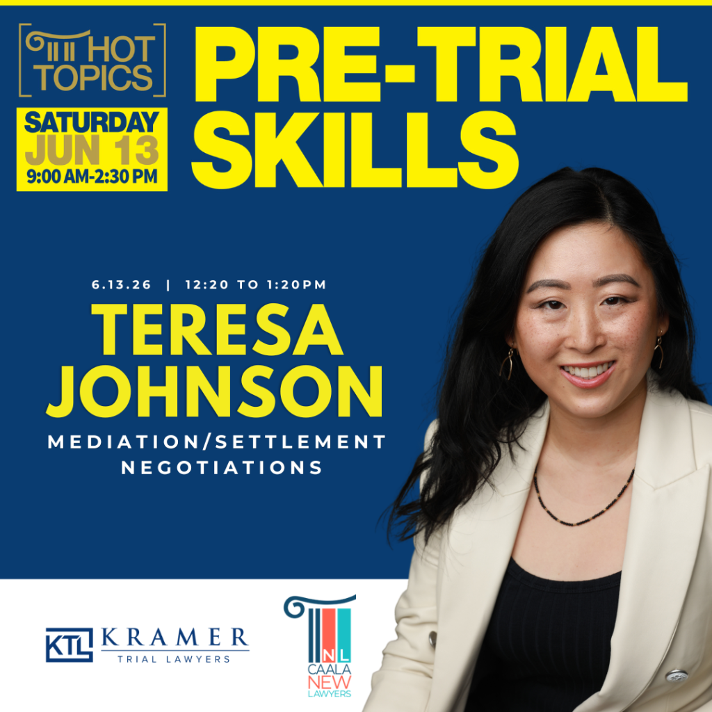 Teresa Johnson at CAALA New Lawyers Pre Trial Skills Seminar